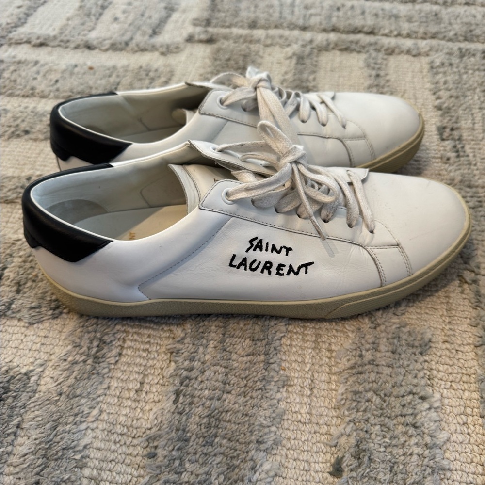 Authentic Men’s Saint Laurent court classic SL – 06 embroidered sneakers
